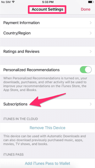 review subscriptions