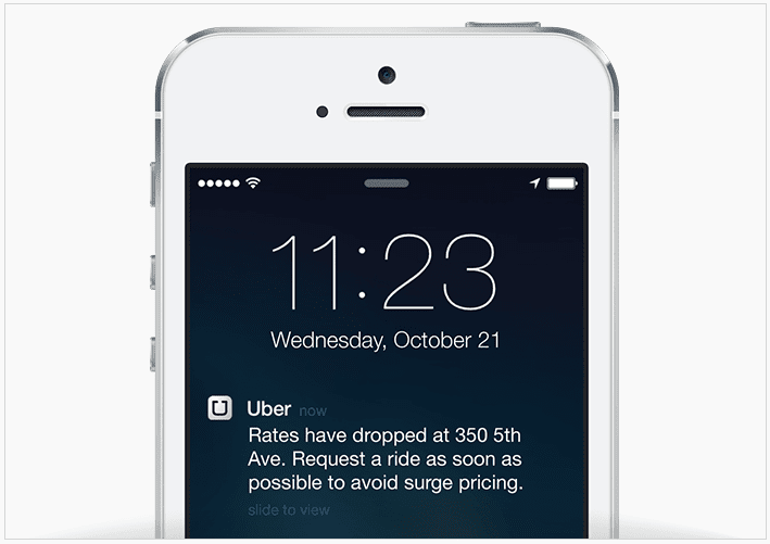 Uber enhanced user experience push