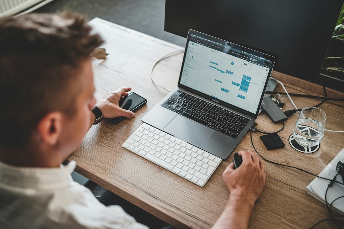 developer working on laptop at desk