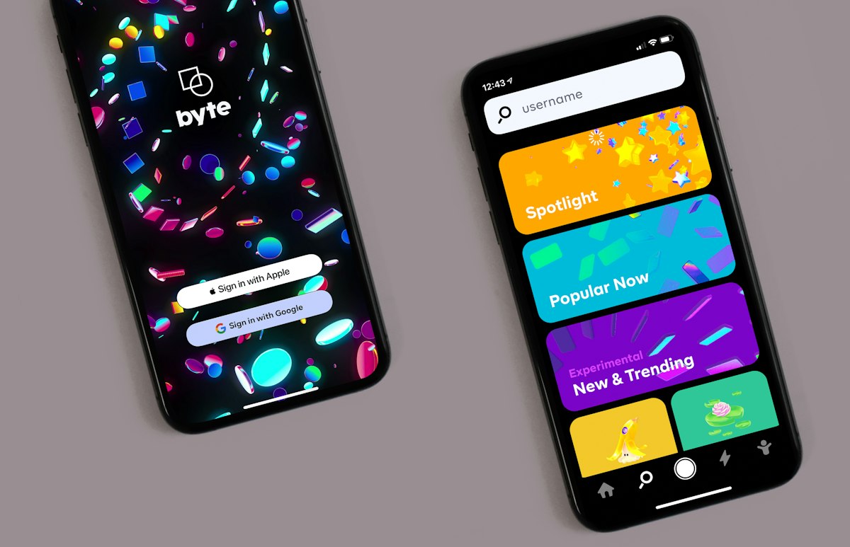 Mobile app running on iPhone and Android phone side by side
